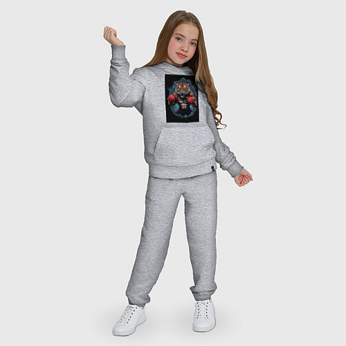 Детский костюм Тигр тайский бокс / Меланж – фото 3