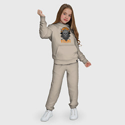 Костюм хлопковый детский Викинг с топорами, цвет: миндальный — фото 2