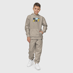 Костюм хлопковый детский Banana monkey, цвет: миндальный — фото 2