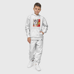 Костюм хлопковый детский Кошка жена аниме мем, цвет: белый — фото 2