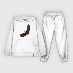 Костюм хлопковый детский Классный красивый орел гордая птица, цвет: белый