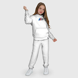 Костюм хлопковый детский BMW logo sport, цвет: белый — фото 2