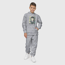 Костюм хлопковый детский Клинок рассекающий демонов Муичиро Токито, цвет: меланж — фото 2