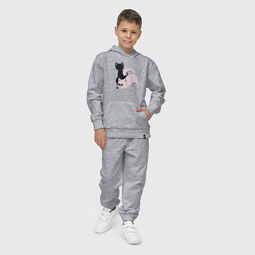 Детский костюм Магическая битва Сатору Годзё Сугуру Гэто коты / Меланж – фото 4