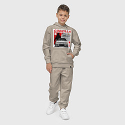 Костюм хлопковый детский Nissan Skyline, цвет: миндальный — фото 2