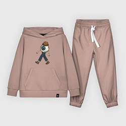 Костюм хлопковый детский Глаз человечек, цвет: пыльно-розовый