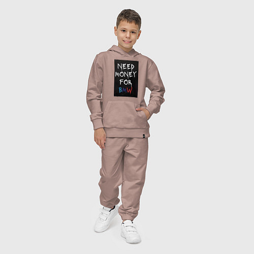 Детский костюм Нужны деньги на BMW / Пыльно-розовый – фото 4