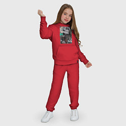 Костюм хлопковый детский Журналист эстетика, цвет: красный — фото 2