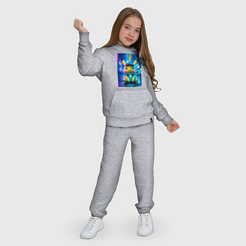 Детский костюм Funny neon Pikachu под энергетическим барьером - a / Меланж – фото 3