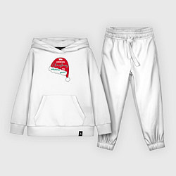 Костюм хлопковый детский Шапка Санта Клауса - мы празднуем Рождество когда, цвет: белый