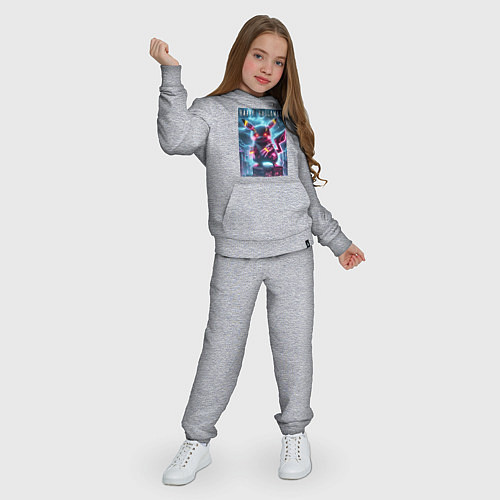 Детский костюм Pikachu with a cyber claws - halloween / Меланж – фото 3