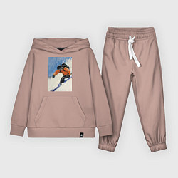 Детский костюм Горнолыжный спорт спуск - живопись маслом