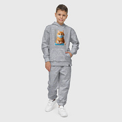 Костюм хлопковый детский Рыжий кот хирург - нейроарт, цвет: меланж — фото 2