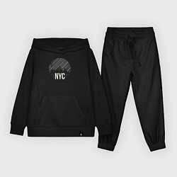 Костюм хлопковый детский NYC vibe, цвет: черный