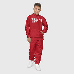 Костюм хлопковый детский Чон Хосок bts, цвет: красный — фото 2