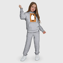 Костюм хлопковый детский Котик-призрак на хэллоуин, цвет: меланж — фото 2