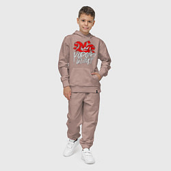 Костюм хлопковый детский Киш - корона, цвет: пыльно-розовый — фото 2