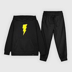 Костюм хлопковый детский Shazam and Black Adam logo, цвет: черный