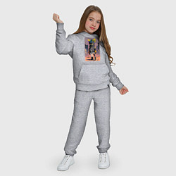 Костюм хлопковый детский Уличный котёнок хулиган - нейроарт, цвет: меланж — фото 2
