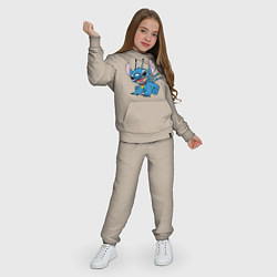 Костюм хлопковый детский Alien Stitch, цвет: миндальный — фото 2