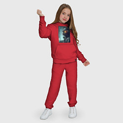 Костюм хлопковый детский Black cat - cyberpunk, цвет: красный — фото 2