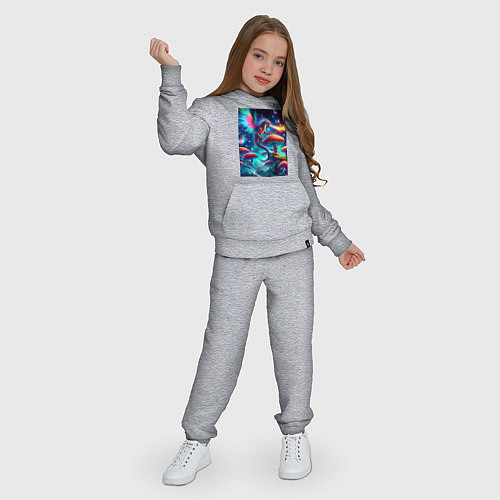 Детский костюм Сказочный дракон на планете неоновых грибов / Меланж – фото 3