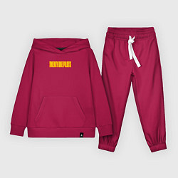 Костюм хлопковый детский Twenty one pilots - color logo, цвет: маджента