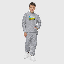 Костюм хлопковый детский Жизнь прожить - не поле, цвет: меланж — фото 2