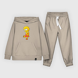 Костюм хлопковый детский Lisa Simpson, цвет: миндальный
