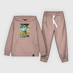 Детский костюм Рик и Морти сидят на утке на одноимённой планете