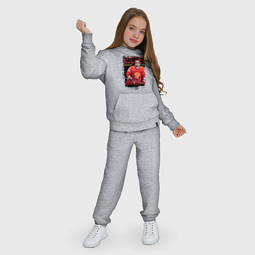 Детский костюм Александр Овечкин в красной форме / Меланж – фото 3