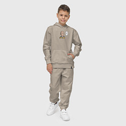 Костюм хлопковый детский Ванпанчмен ок, цвет: миндальный — фото 2