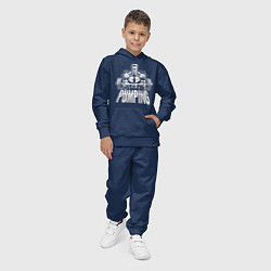 Костюм хлопковый детский Арнольд Шварценеггер - качалка, цвет: тёмно-синий — фото 2