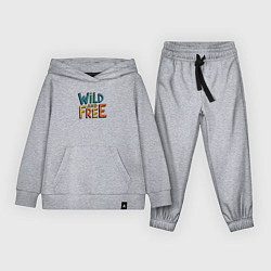 Детский костюм Надпись Wild and free