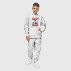 Костюм хлопковый детский Ванпис Луффи череп, цвет: белый — фото 2