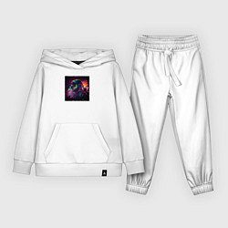 Костюм хлопковый детский Космический огонь, цвет: белый