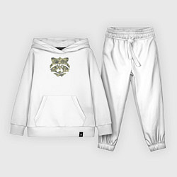 Детский костюм Енот в камуфляже с силуэтами животных