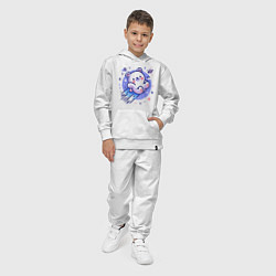 Костюм хлопковый детский Кавайный мишка-комета, цвет: белый — фото 2