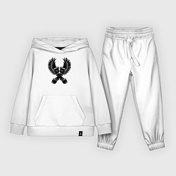 Костюм хлопковый детский ММА кулаки, цвет: белый