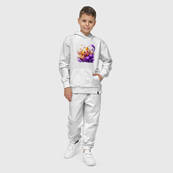 Костюм хлопковый детский Рыбка клоун среди водорослей, цвет: белый — фото 2