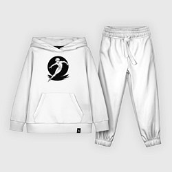 Костюм хлопковый детский Конькобежец аниме, цвет: белый