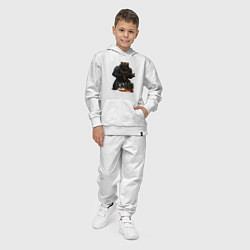 Костюм хлопковый детский ВМФ стреляющий медведь, цвет: белый — фото 2