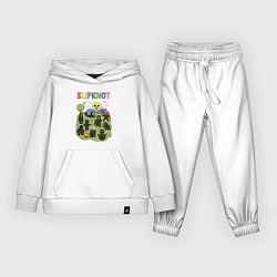 Костюм хлопковый детский Slipknot мультяшный стиль, цвет: белый