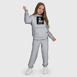 Костюм хлопковый детский Утка в черном штрихе, цвет: меланж — фото 2