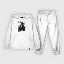 Костюм хлопковый детский Bushido ride, цвет: белый