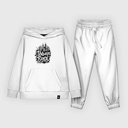 Костюм хлопковый детский Городской стиль, цвет: белый