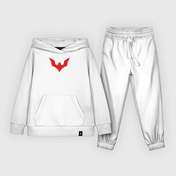 Костюм хлопковый детский Red Batman logo, цвет: белый