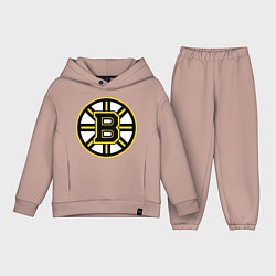 Детский костюм оверсайз Boston Bruins, цвет: пыльно-розовый