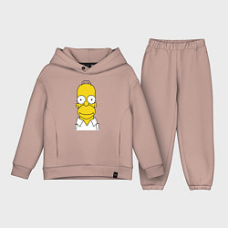 Детский костюм оверсайз Homer Face, цвет: пыльно-розовый