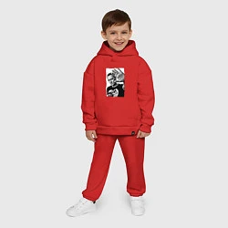 Детский костюм оверсайз Paul van Dyk: Retro style, цвет: красный — фото 2
